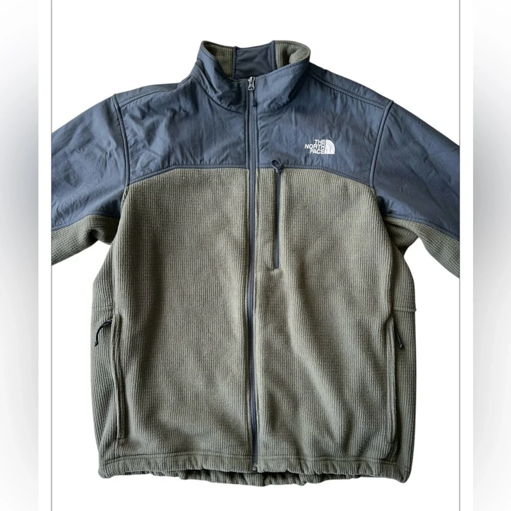 The North Face Jacket Men's Size XL Full Zip Dark green Fleece Performance